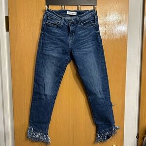 Flying Monkey Frayed Hem Ankle Jeans